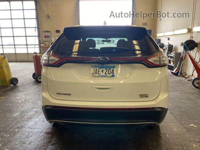 2018 Ford Edge Sel White vin: 2FMPK4J90JBB95851