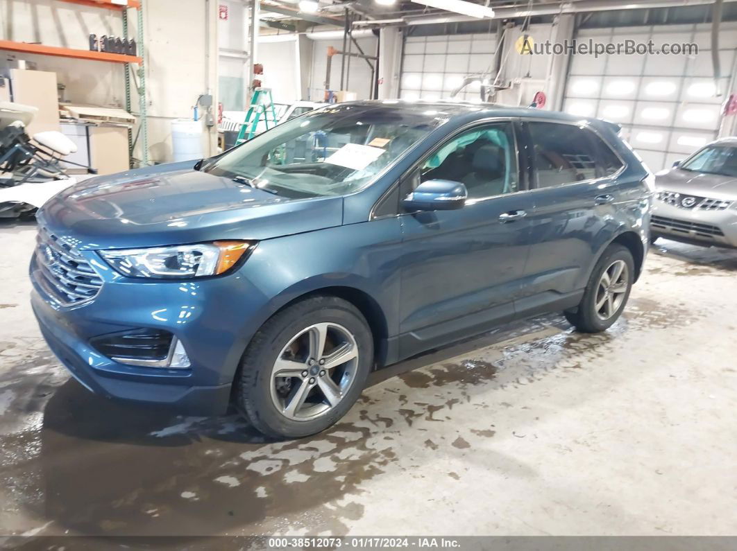 2019 Ford Edge Sel Синий vin: 2FMPK4J90KBB63953