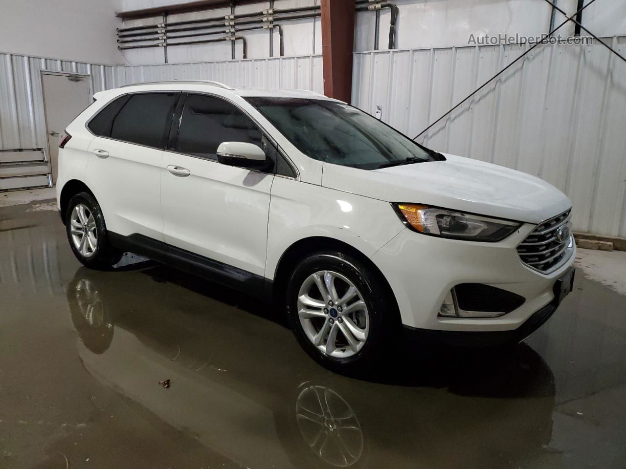 2019 Ford Edge Sel White vin: 2FMPK4J90KBB70756