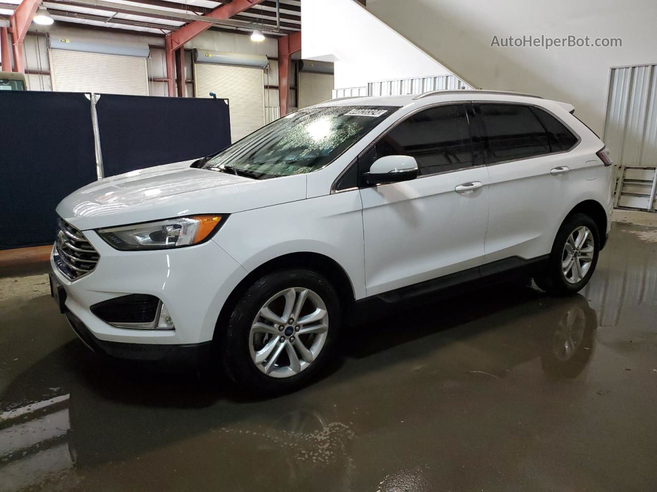 2019 Ford Edge Sel White vin: 2FMPK4J90KBB70756