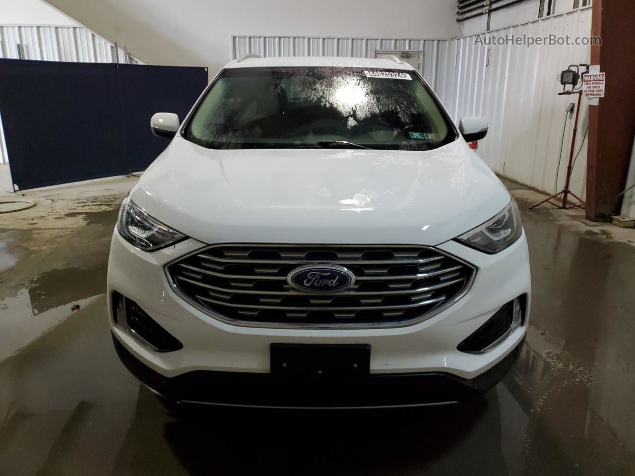 2019 Ford Edge Sel White vin: 2FMPK4J90KBB70756