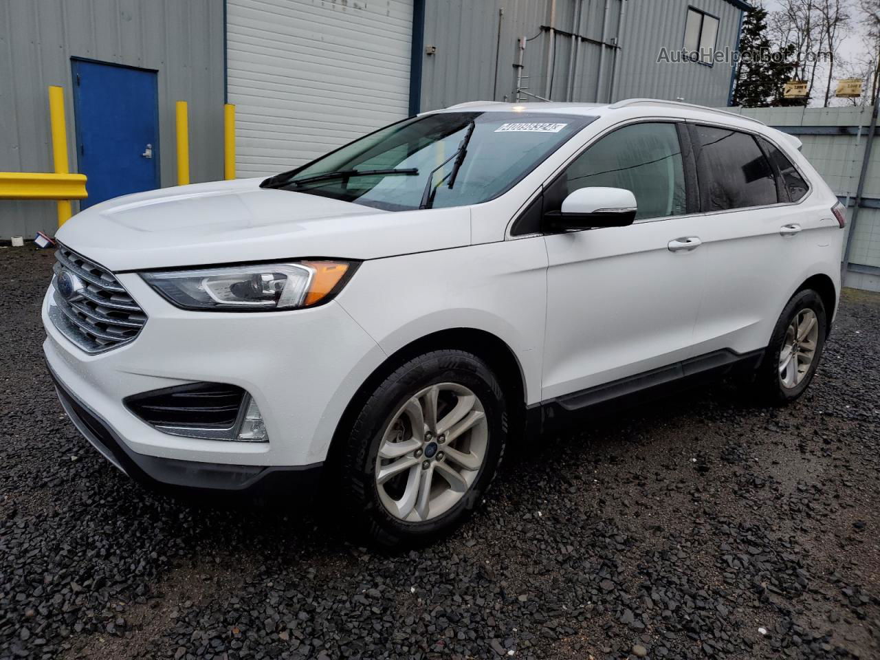 2019 Ford Edge Sel White vin: 2FMPK4J90KBC26047