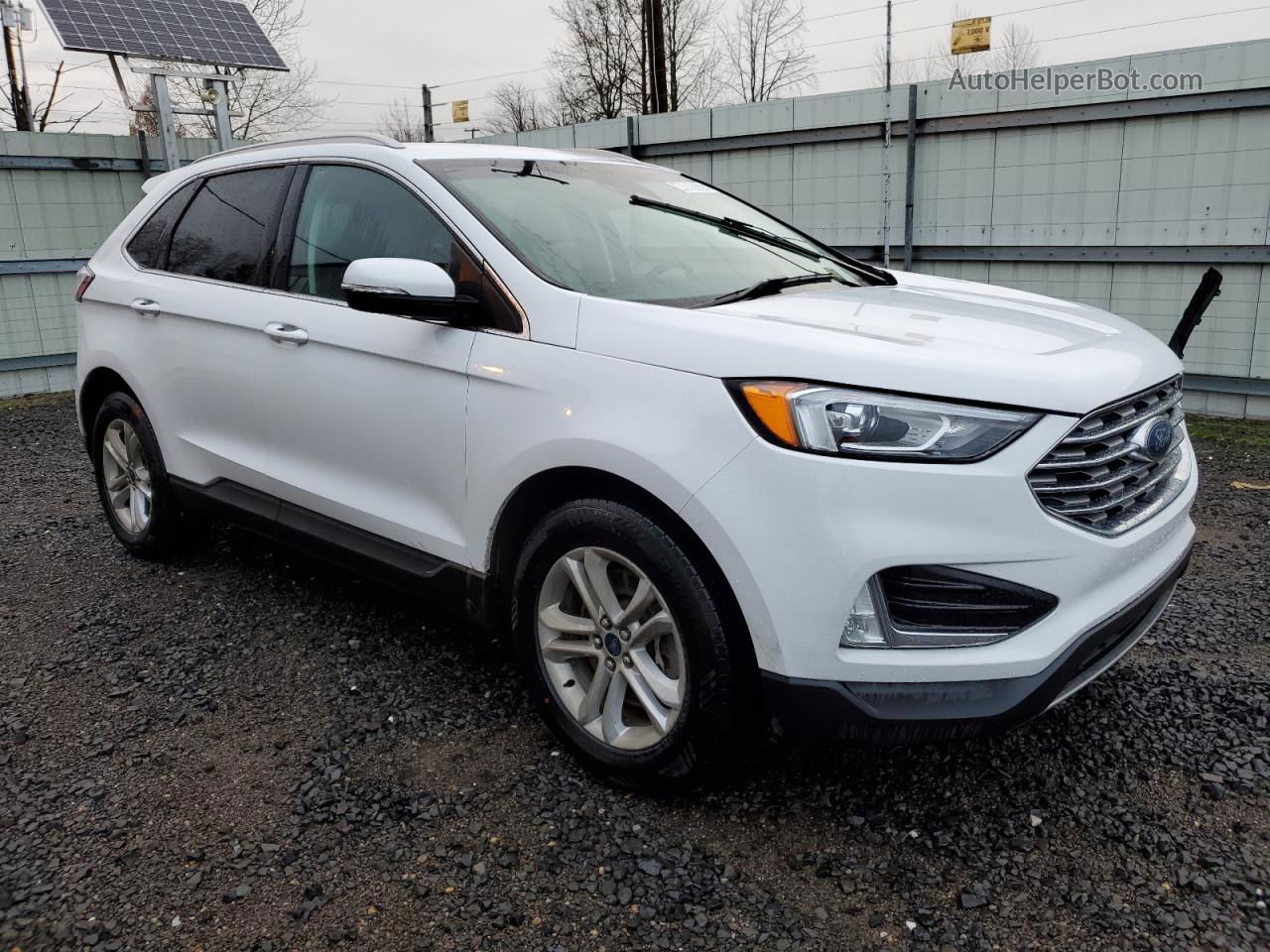 2019 Ford Edge Sel White vin: 2FMPK4J90KBC26047