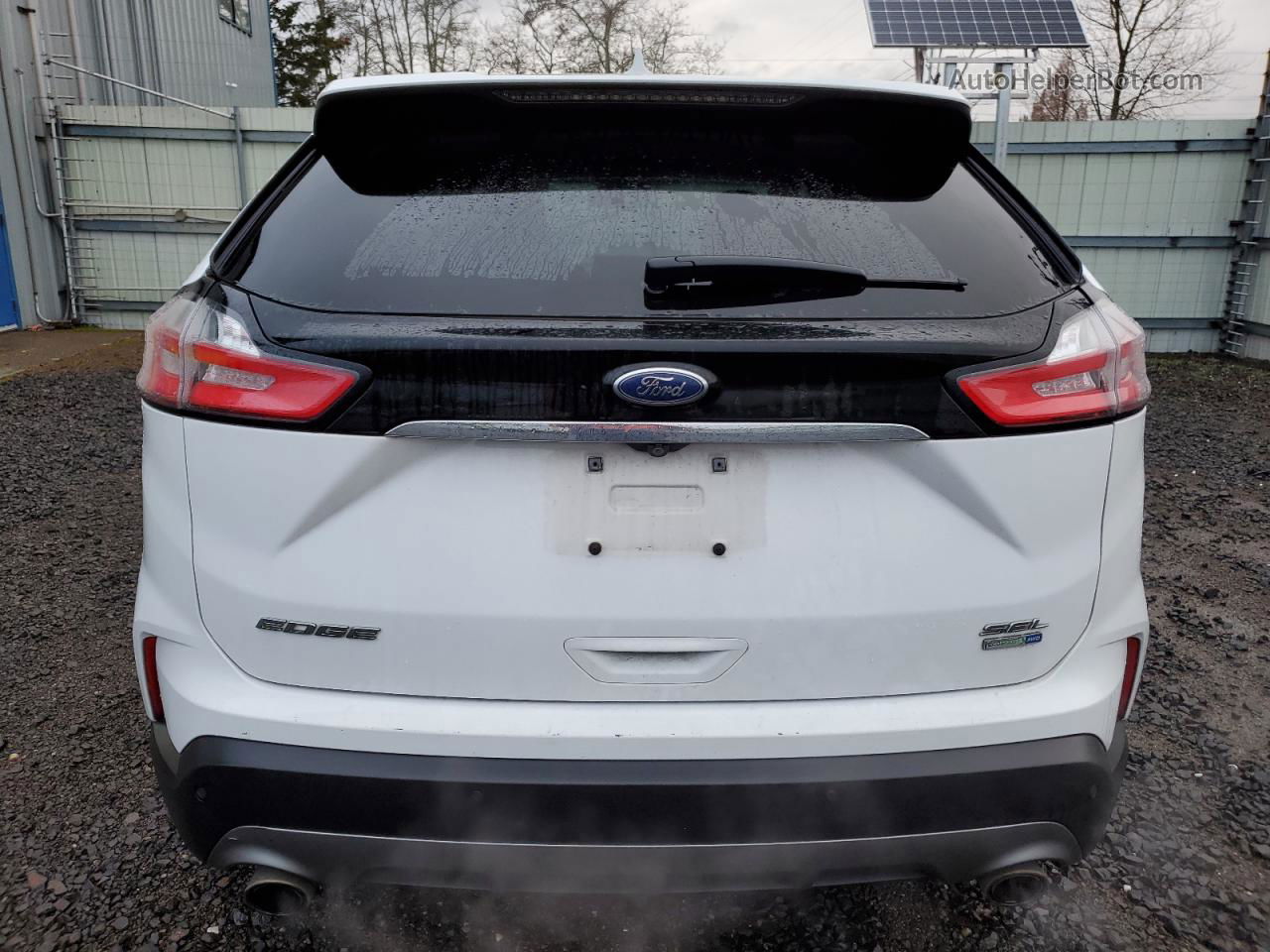 2019 Ford Edge Sel White vin: 2FMPK4J90KBC26047