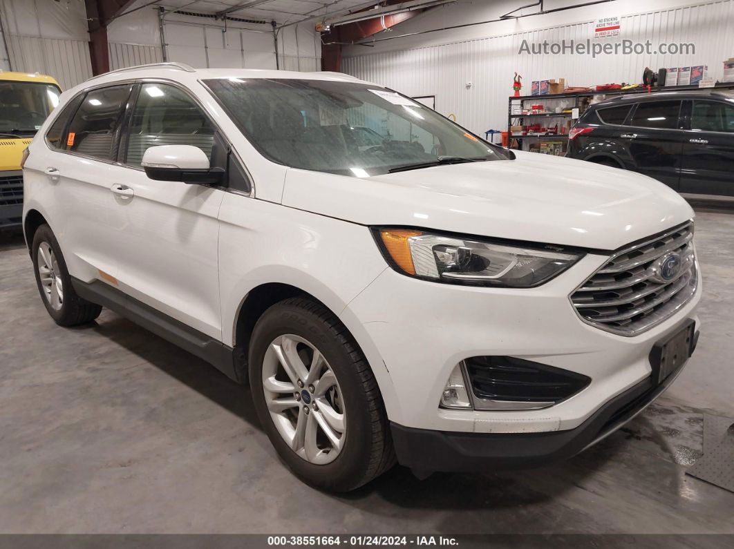 2019 Ford Edge Sel White vin: 2FMPK4J90KBC37694