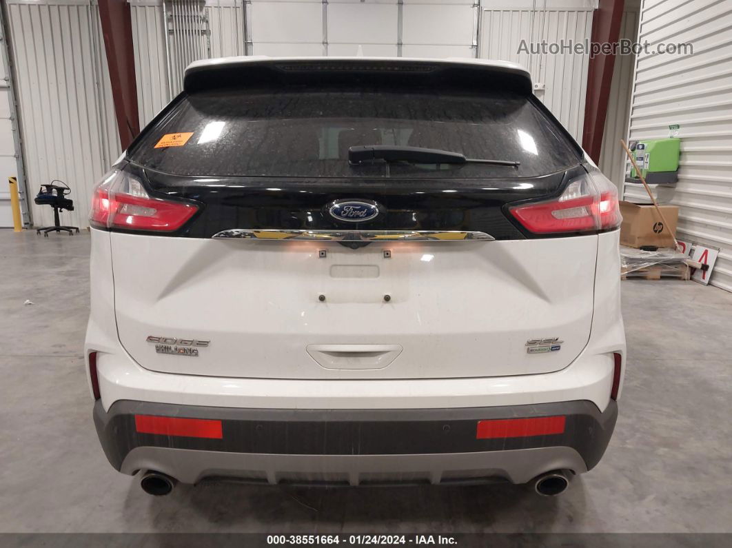 2019 Ford Edge Sel White vin: 2FMPK4J90KBC37694