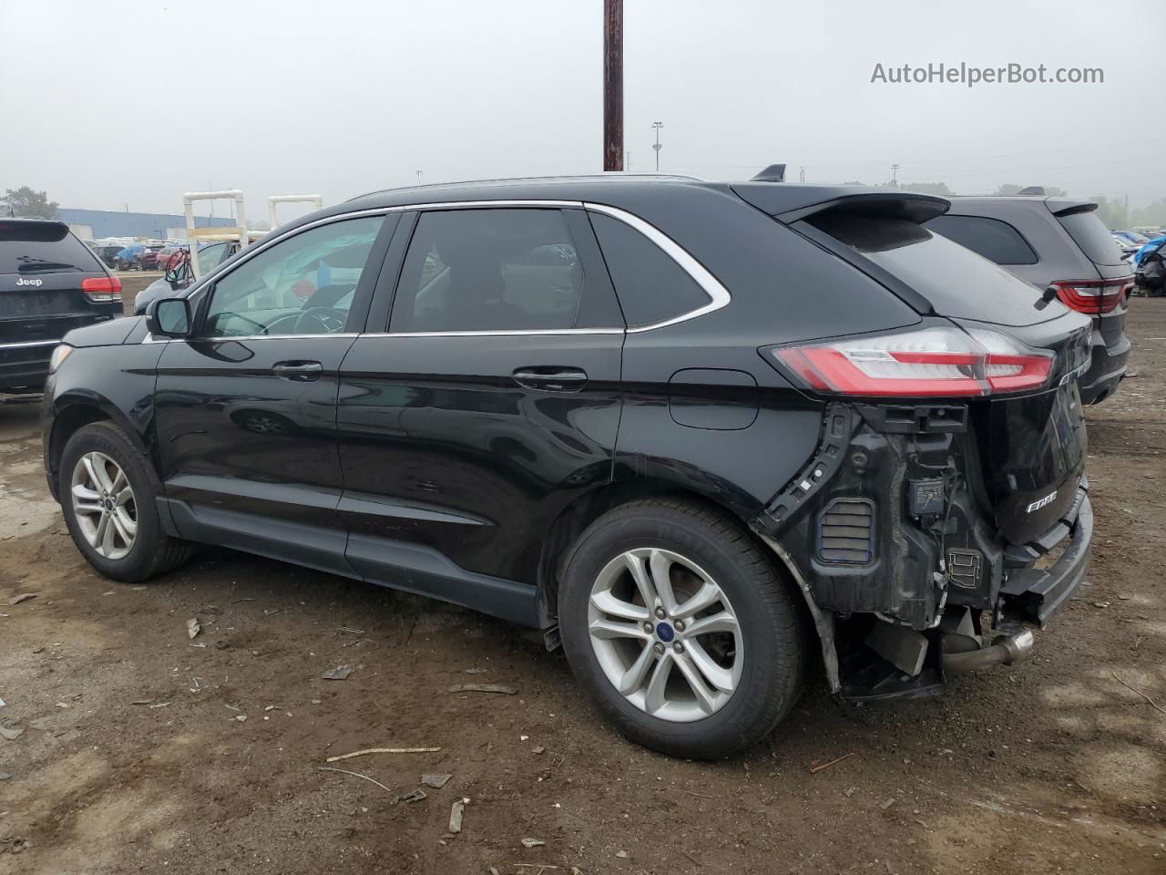 2019 Ford Edge Sel Черный vin: 2FMPK4J90KBC45732