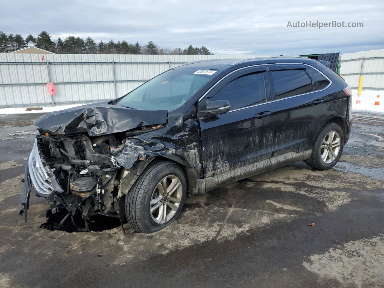 2020 Ford Edge Sel Черный vin: 2FMPK4J90LBA01502