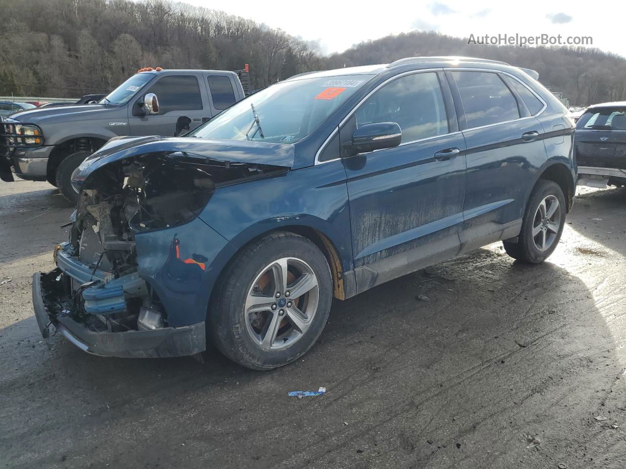 2020 Ford Edge Sel Синий vin: 2FMPK4J90LBB22241