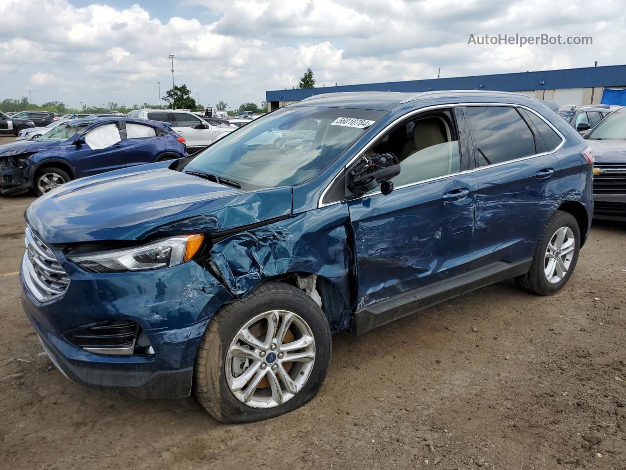 2020 Ford Edge Sel Blue vin: 2FMPK4J90LBB37158