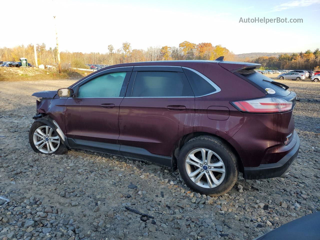 2020 Ford Edge Sel Maroon vin: 2FMPK4J90LBB51951