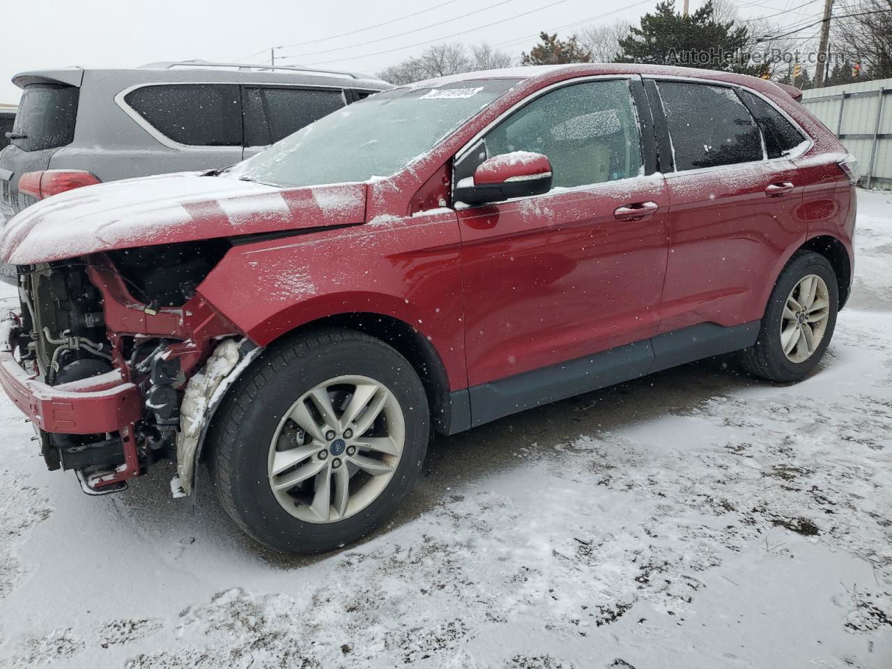 2016 Ford Edge Sel Red vin: 2FMPK4J91GBB30855