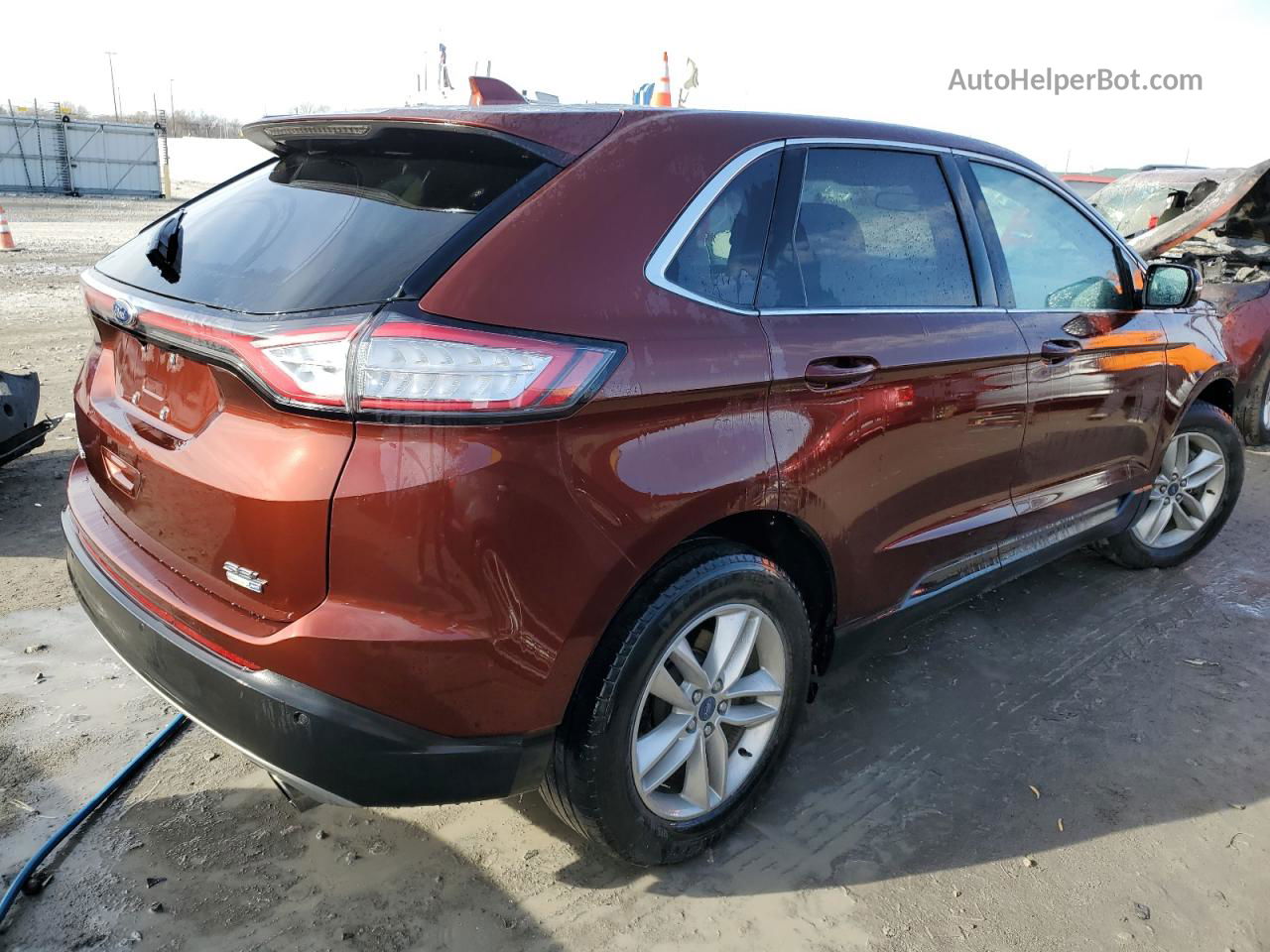 2016 Ford Edge Sel Red vin: 2FMPK4J91GBB50359