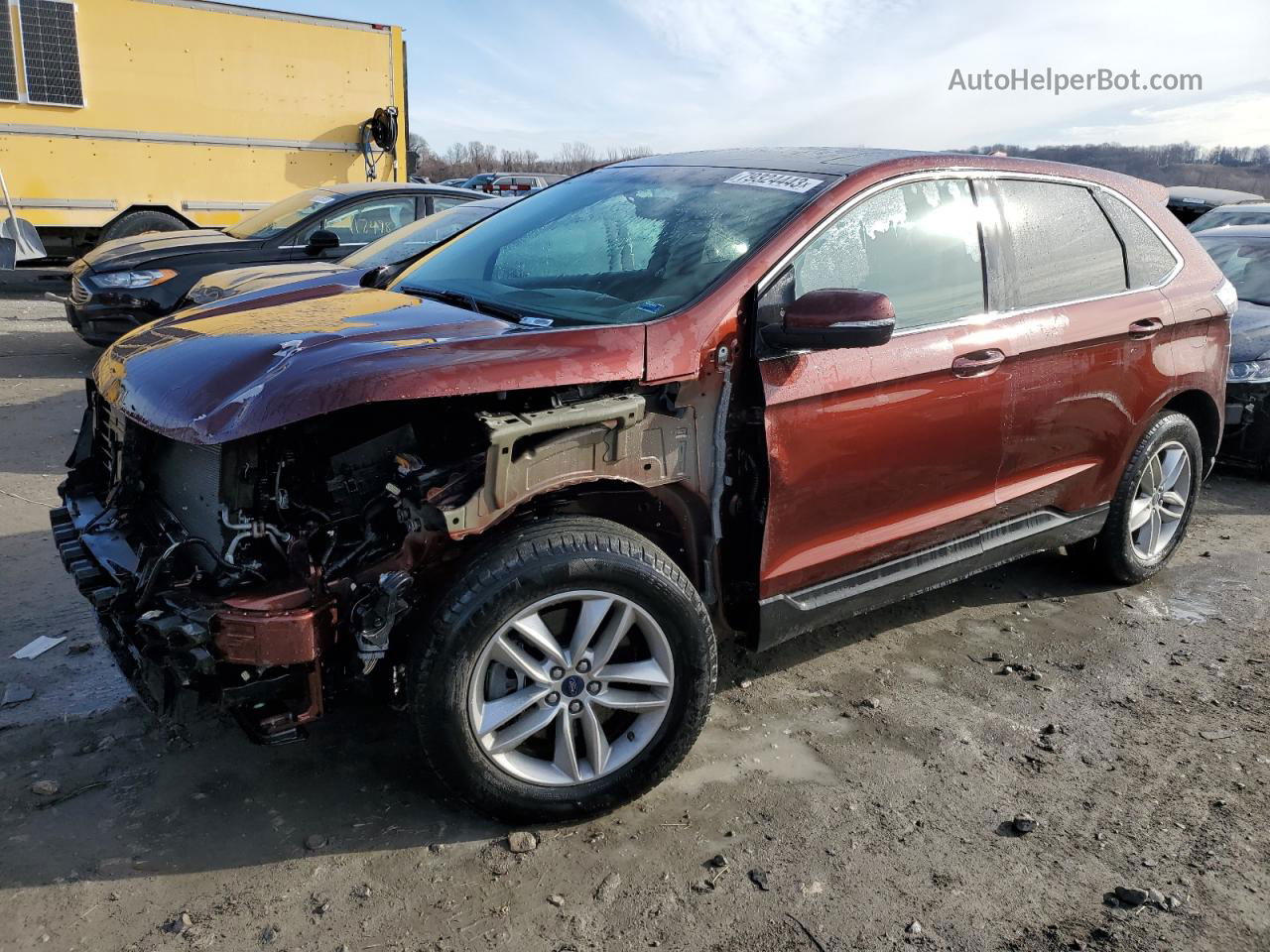 2016 Ford Edge Sel Red vin: 2FMPK4J91GBB50359