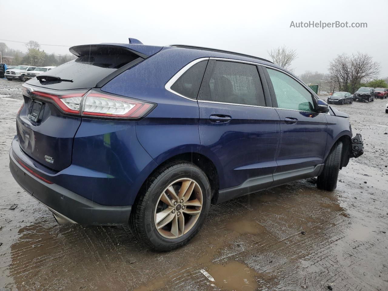 2016 Ford Edge Sel Синий vin: 2FMPK4J91GBB55223