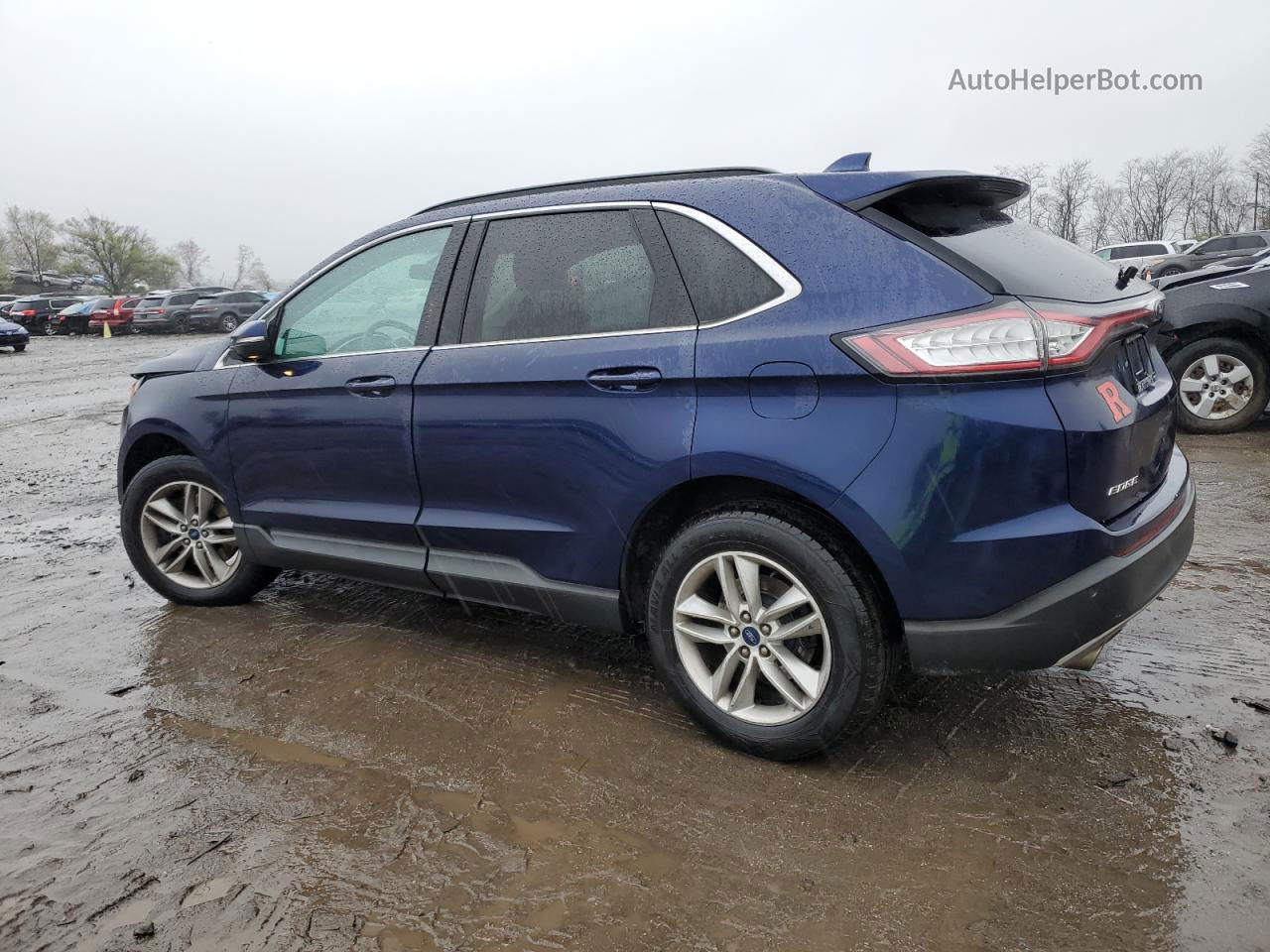 2016 Ford Edge Sel Синий vin: 2FMPK4J91GBB55223