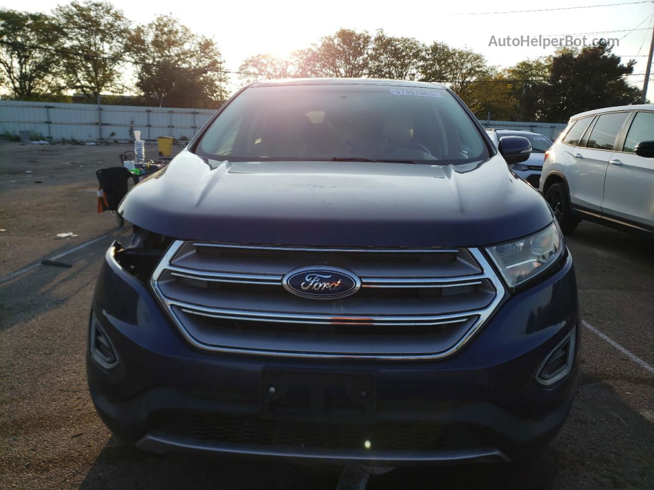 2016 Ford Edge Sel Blue vin: 2FMPK4J91GBB67274