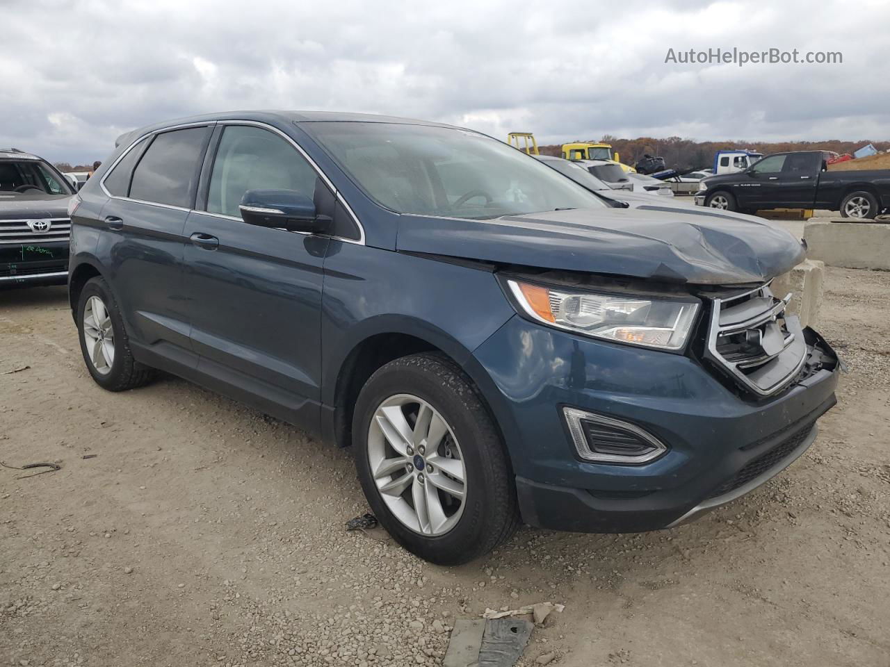 2016 Ford Edge Sel Blue vin: 2FMPK4J91GBB94152