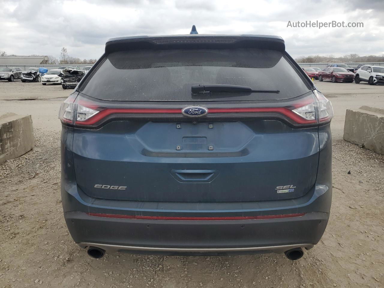 2016 Ford Edge Sel Blue vin: 2FMPK4J91GBB94152