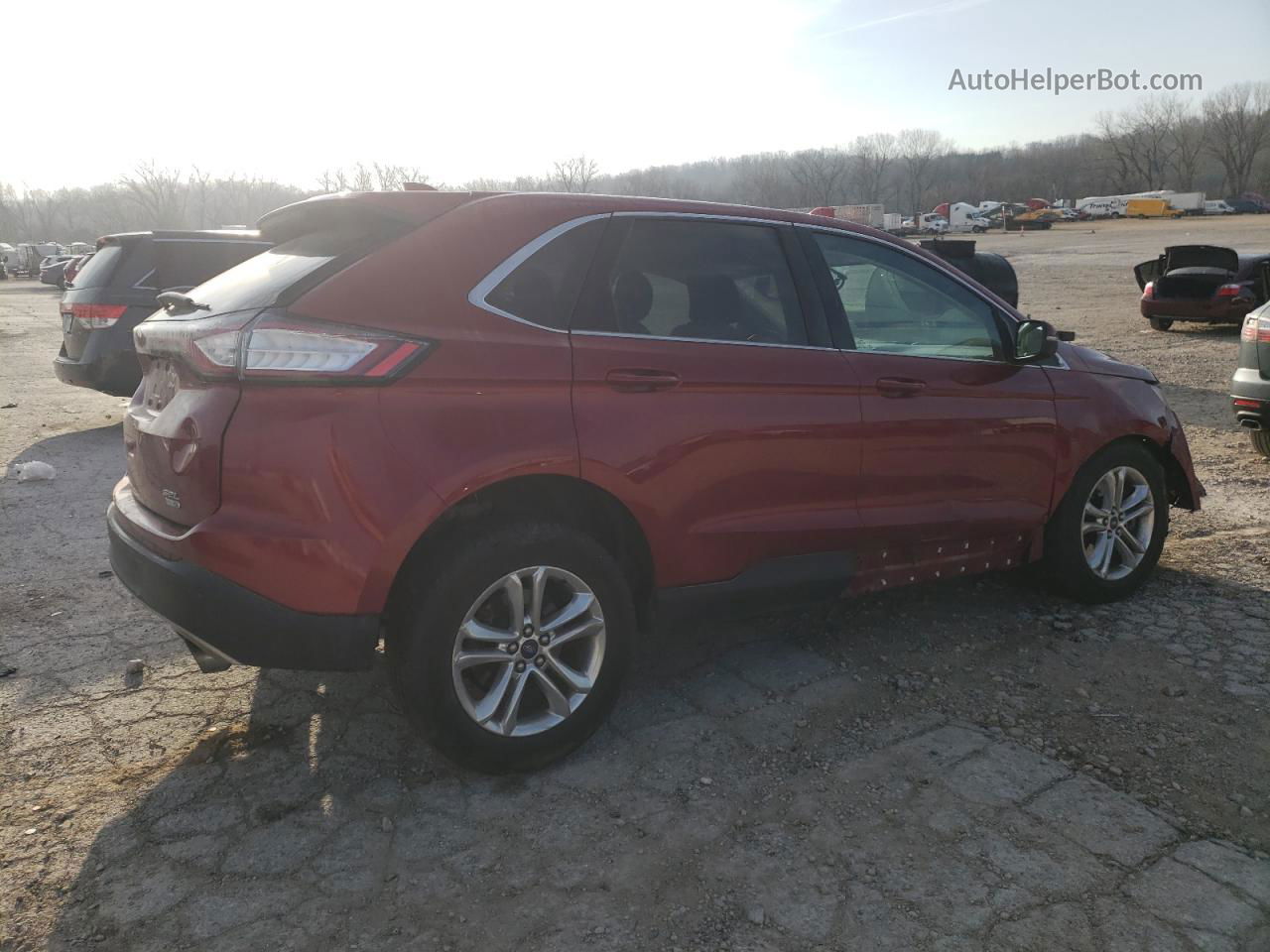 2016 Ford Edge Sel Red vin: 2FMPK4J91GBC21043