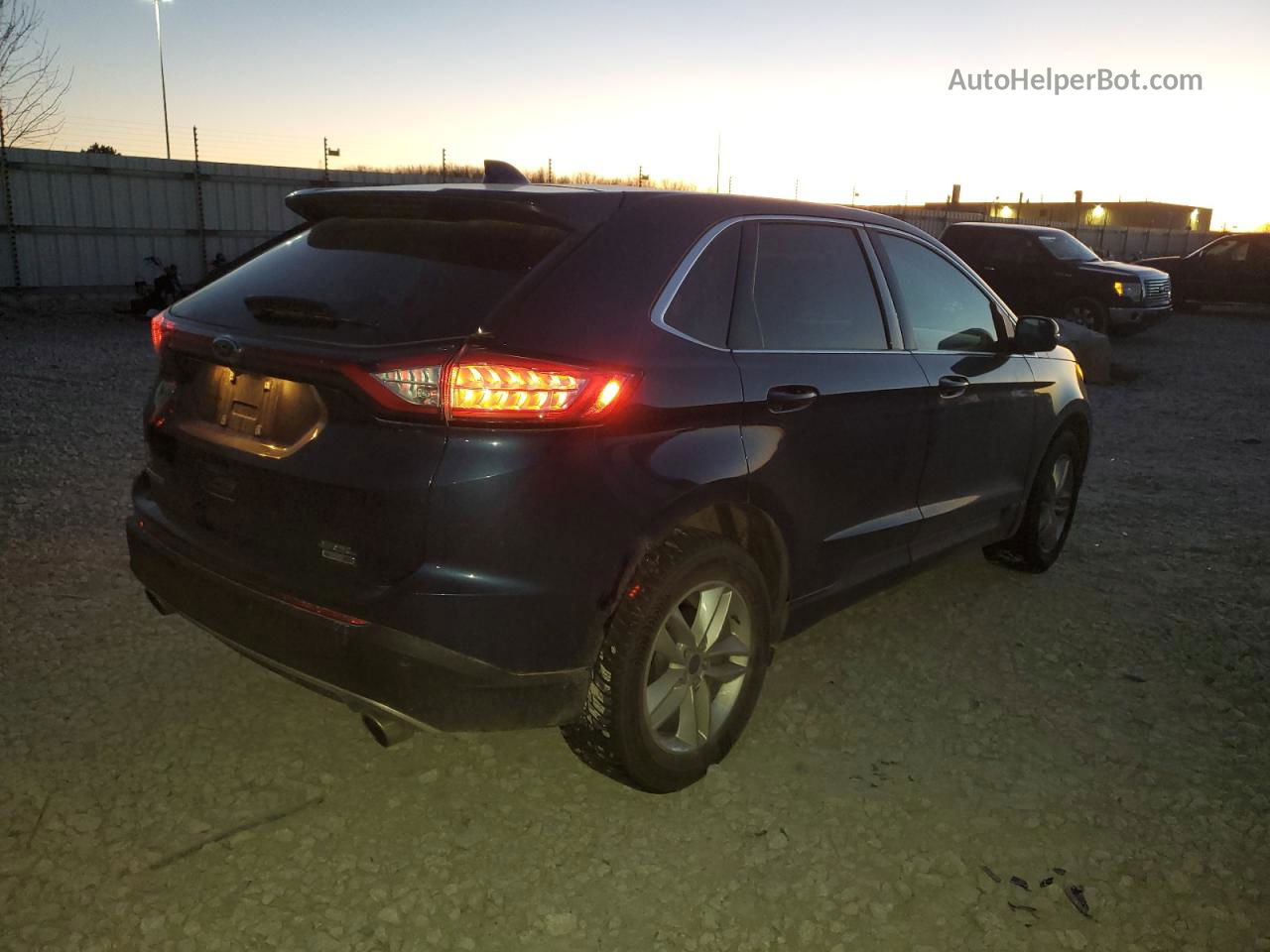 2017 Ford Edge Sel Blue vin: 2FMPK4J91HBB23017