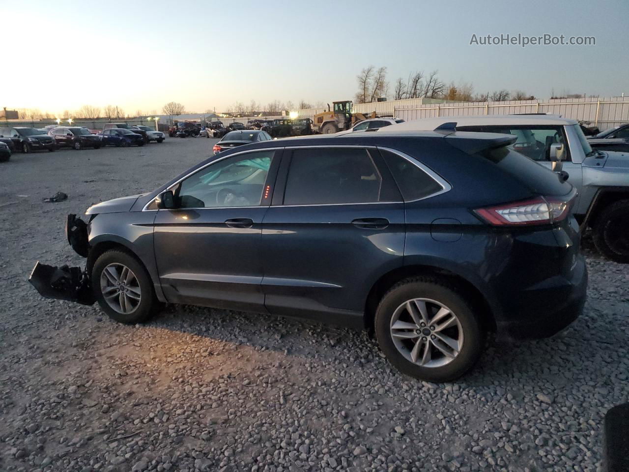 2017 Ford Edge Sel Синий vin: 2FMPK4J91HBB23017