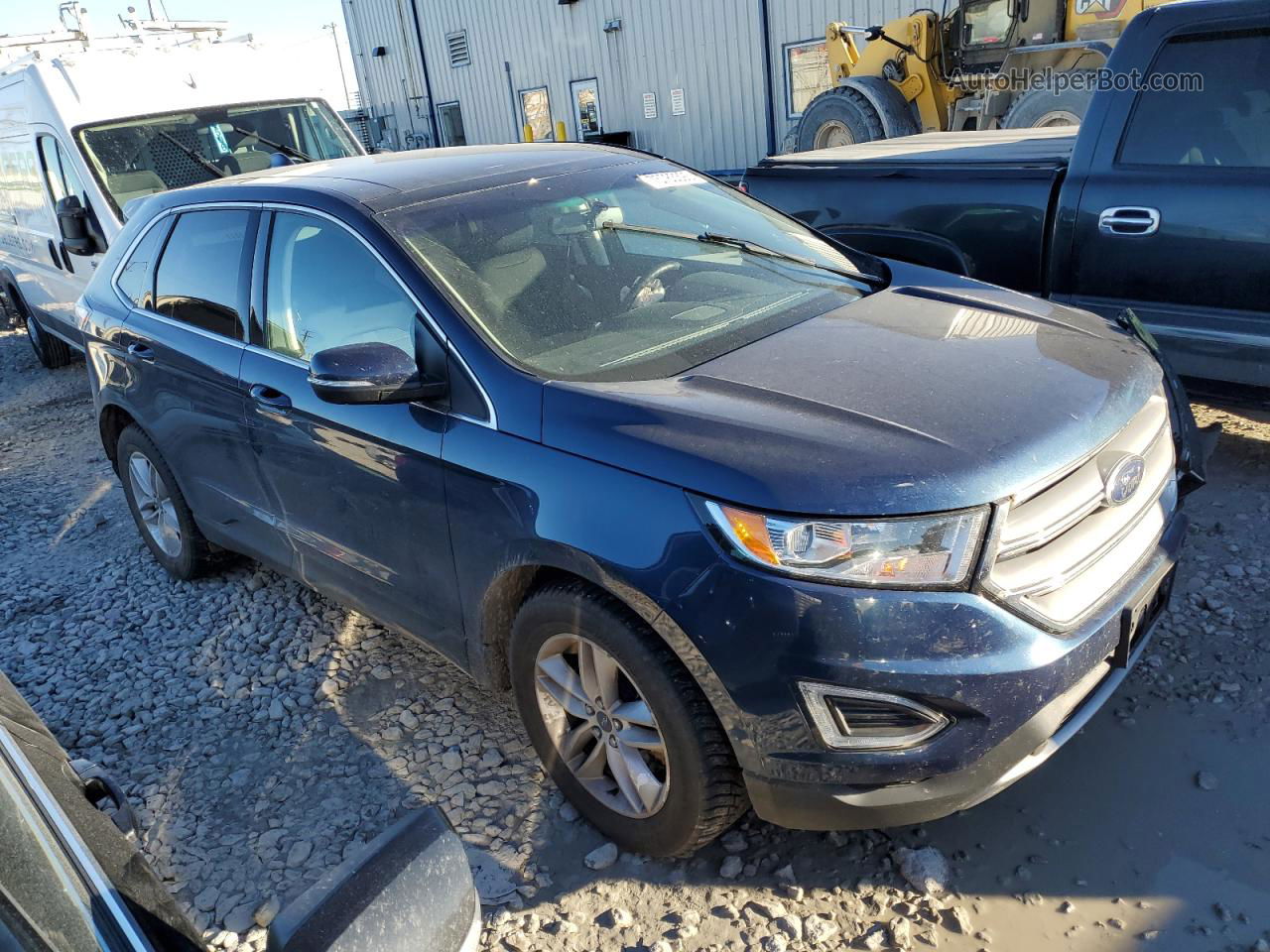 2017 Ford Edge Sel Blue vin: 2FMPK4J91HBB23017