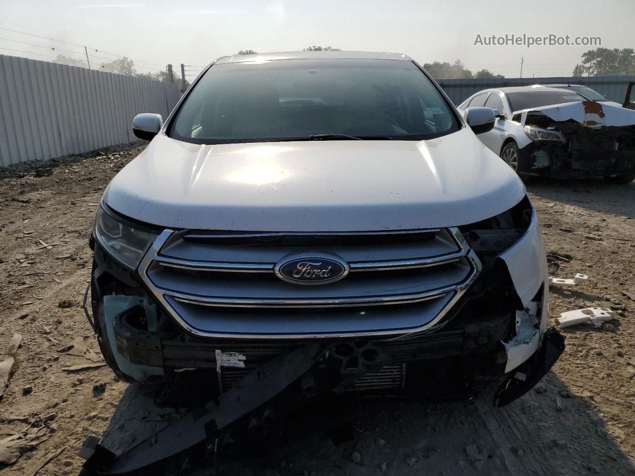 2017 Ford Edge Sel White vin: 2FMPK4J91HBB67146