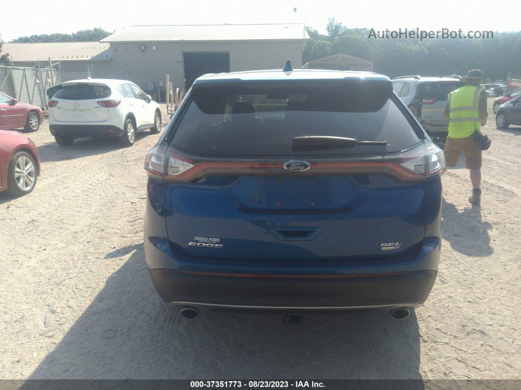 2018 Ford Edge Sel Blue vin: 2FMPK4J91JBB26070