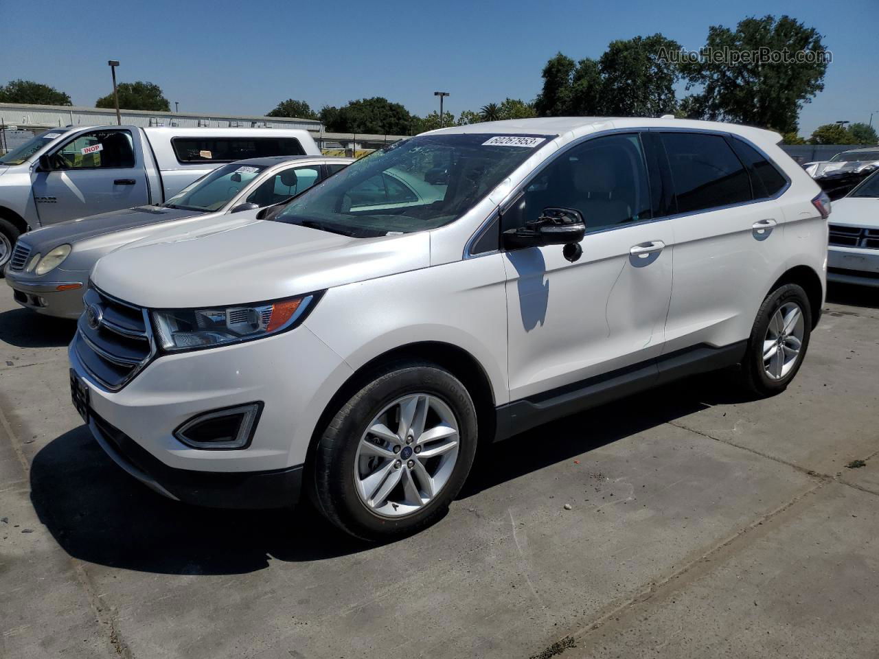 2018 Ford Edge Sel Белый vin: 2FMPK4J91JBC02693