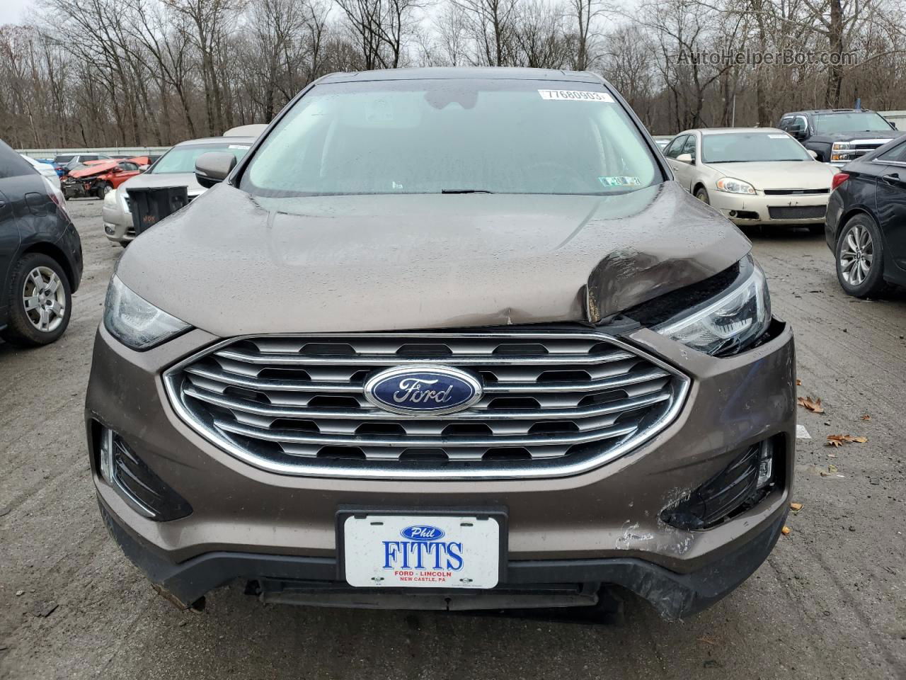 2019 Ford Edge Sel Серый vin: 2FMPK4J91KBB24837