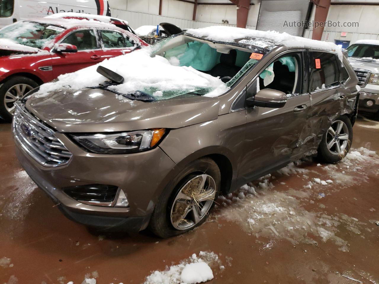 2019 Ford Edge Sel Gray vin: 2FMPK4J91KBC19348