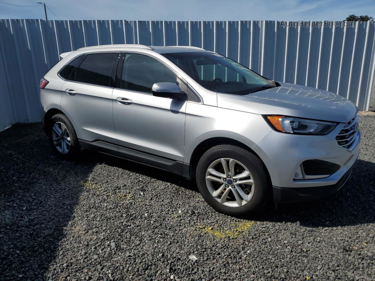 2019 Ford Edge Sel Silver vin: 2FMPK4J91KBC71630