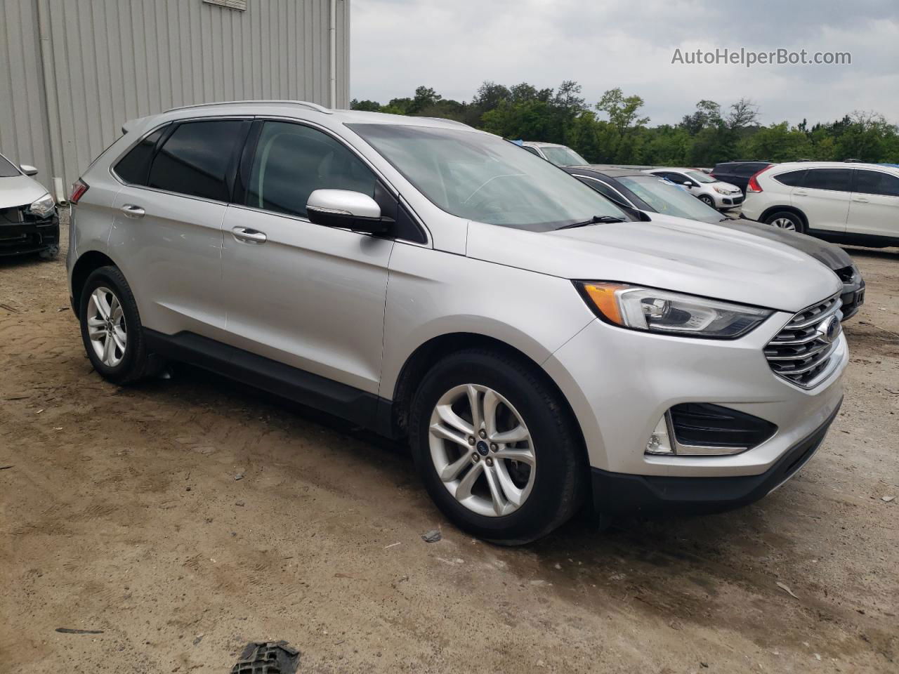 2019 Ford Edge Sel Silver vin: 2FMPK4J91KBC71630