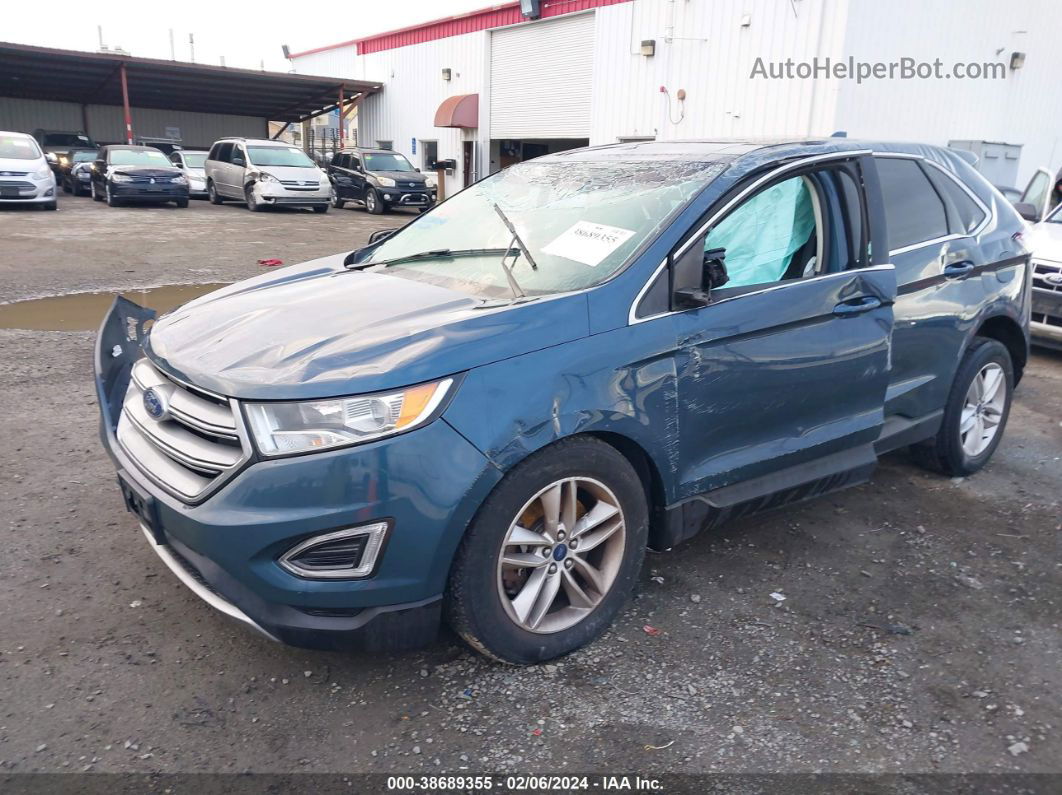 2016 Ford Edge Sel Blue vin: 2FMPK4J92GBB52525