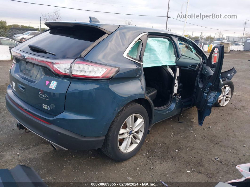 2016 Ford Edge Sel Blue vin: 2FMPK4J92GBB52525