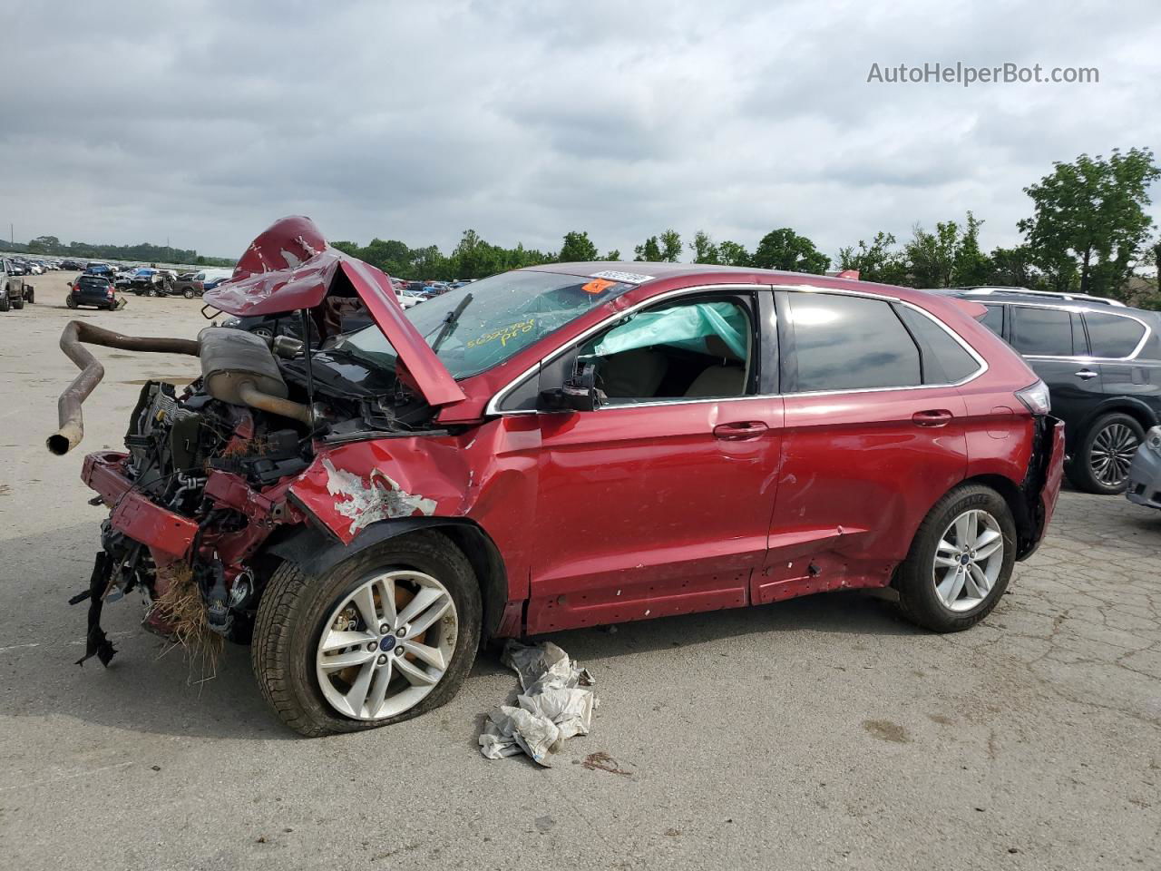 2016 Ford Edge Sel Red vin: 2FMPK4J92GBC42368