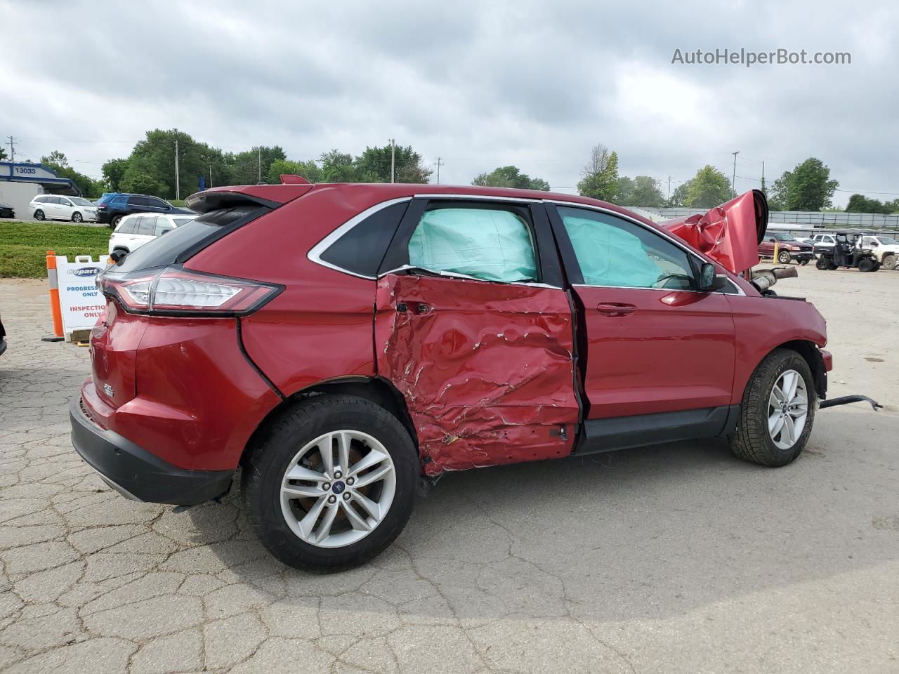 2016 Ford Edge Sel Red vin: 2FMPK4J92GBC42368