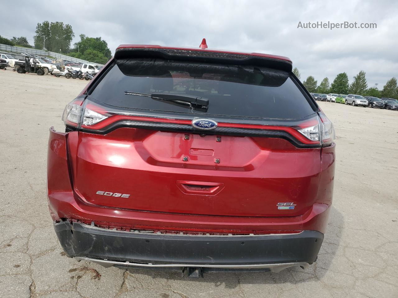 2016 Ford Edge Sel Red vin: 2FMPK4J92GBC42368