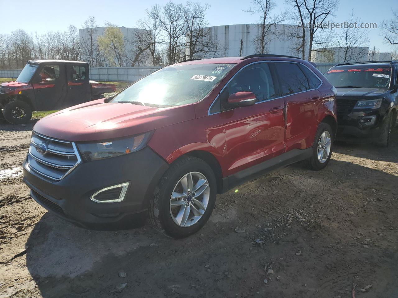 2016 Ford Edge Sel Red vin: 2FMPK4J92GBC54486