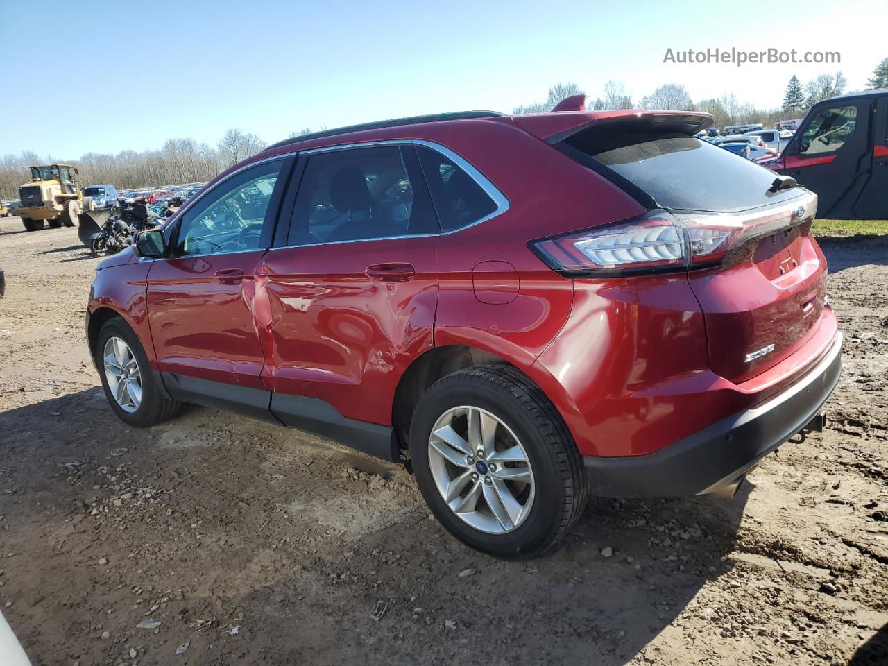 2016 Ford Edge Sel Red vin: 2FMPK4J92GBC54486