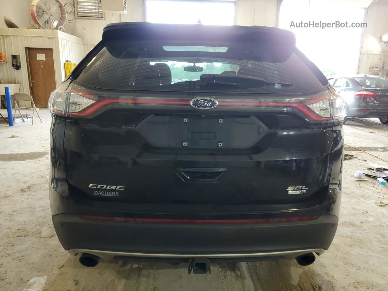 2017 Ford Edge Sel Черный vin: 2FMPK4J92HBB27206