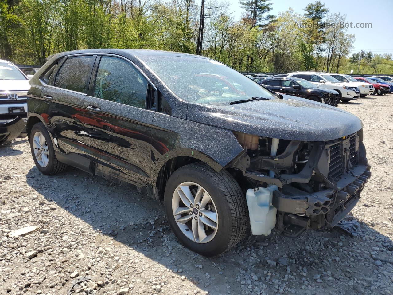 2017 Ford Edge Sel Black vin: 2FMPK4J92HBB40070