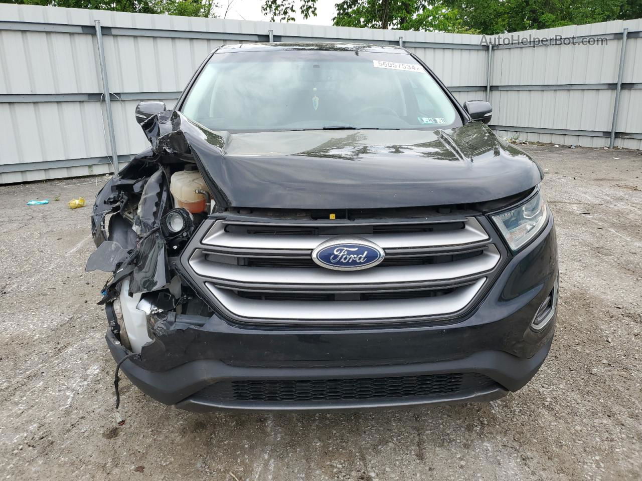 2018 Ford Edge Sel Черный vin: 2FMPK4J92JBB49809