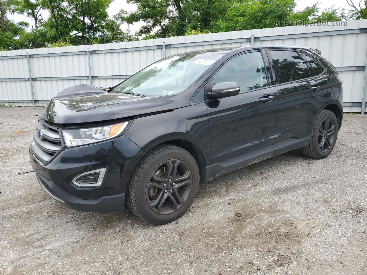 2018 Ford Edge Sel Черный vin: 2FMPK4J92JBB49809