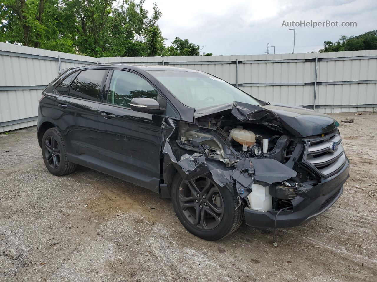 2018 Ford Edge Sel Черный vin: 2FMPK4J92JBB49809