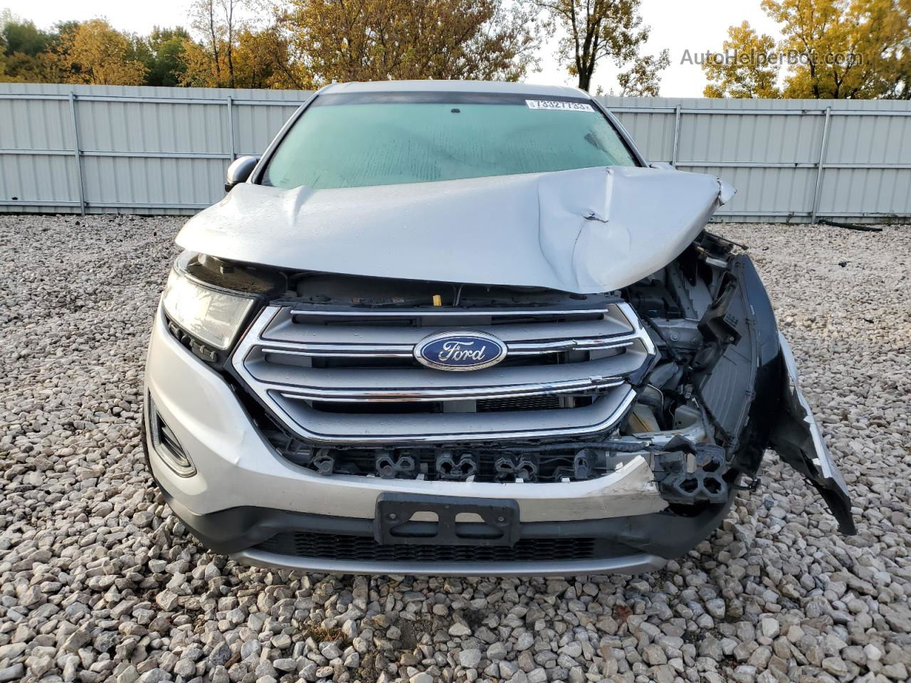 2018 Ford Edge Sel Silver vin: 2FMPK4J92JBC46556