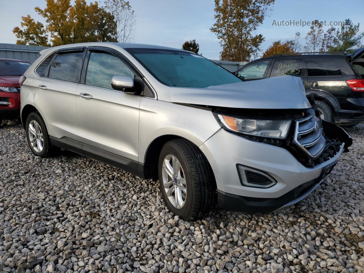 2018 Ford Edge Sel Silver vin: 2FMPK4J92JBC46556