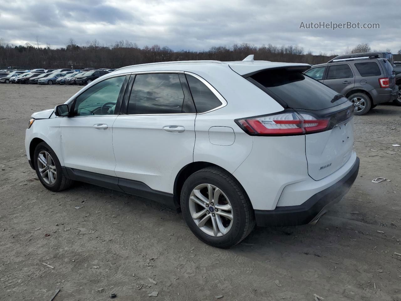 2019 Ford Edge Sel White vin: 2FMPK4J92KBB33871