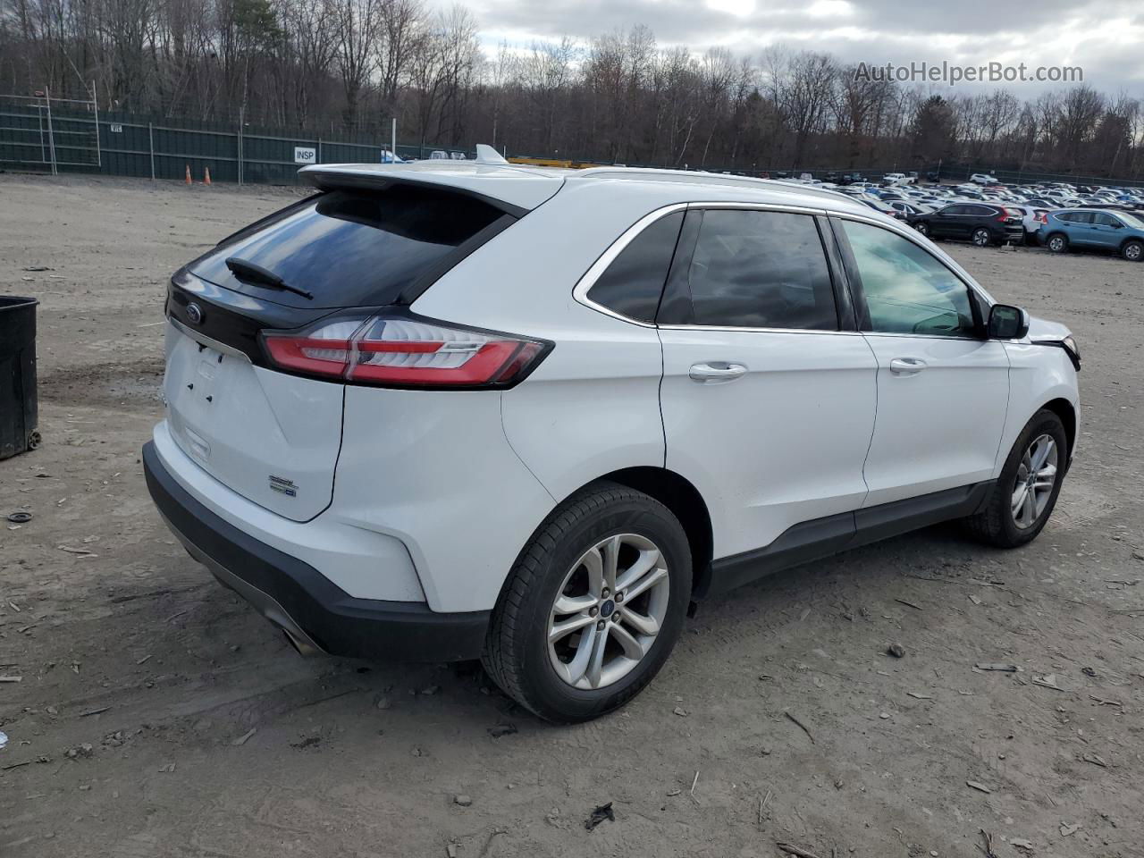 2019 Ford Edge Sel White vin: 2FMPK4J92KBB33871